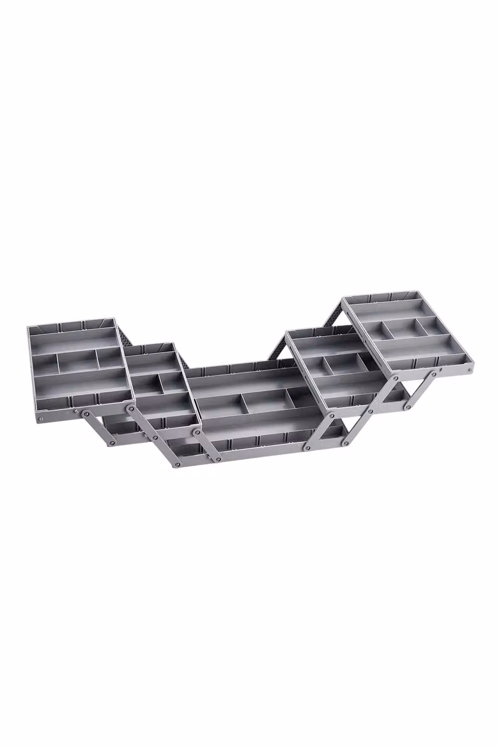 Living and Home Versatile Expandable Multi-tier Plastic Cutlery and Kitchenware Organiser Tray in Grey – 2
