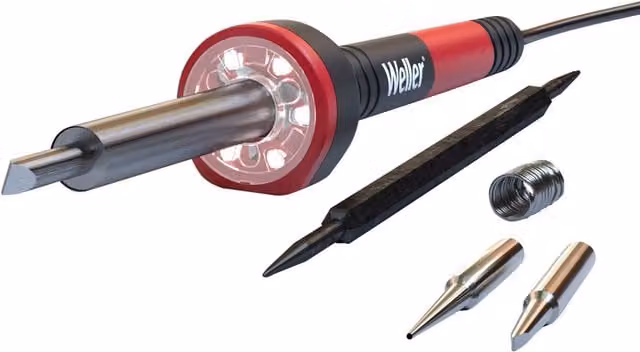 Weller Led Halo Ring 30W Mains Soldering Iron in Red and Multicolour
