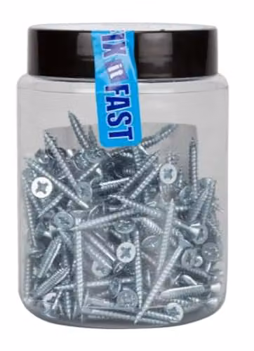 Hardware Solutions Countersunk Pozi Head Steel Screws, Silver, 100 Pack – 2