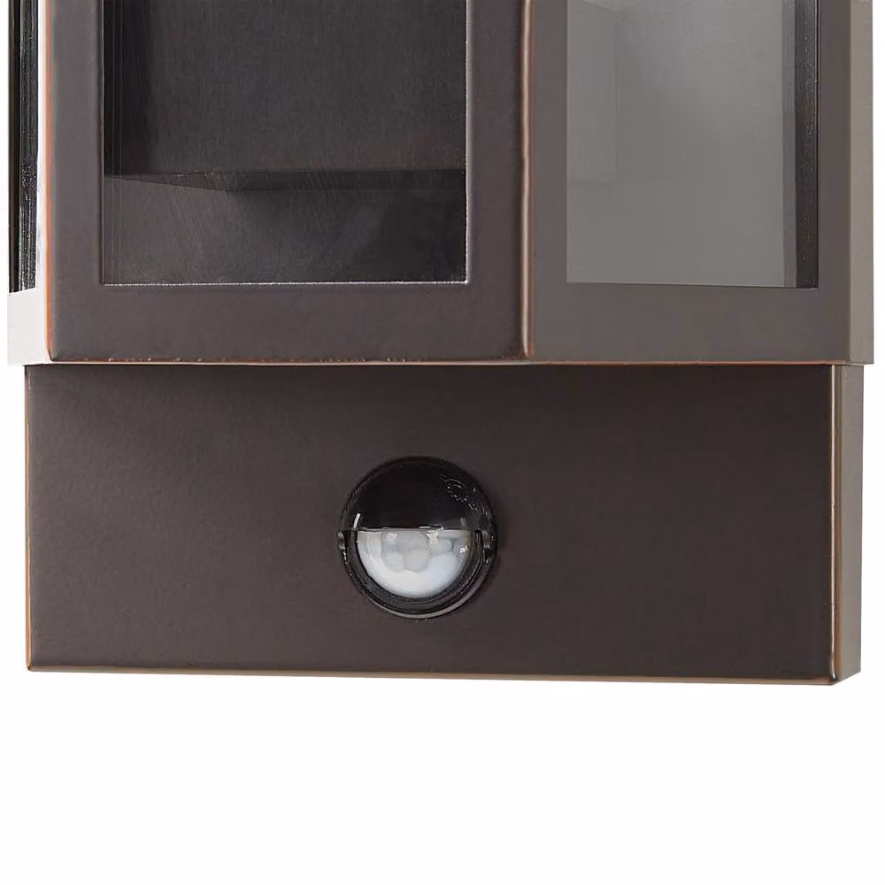 Wyld and Coco Brown Metal Outdoor LED Wall Light with Motion Sensor, Height: 33 cm – 5