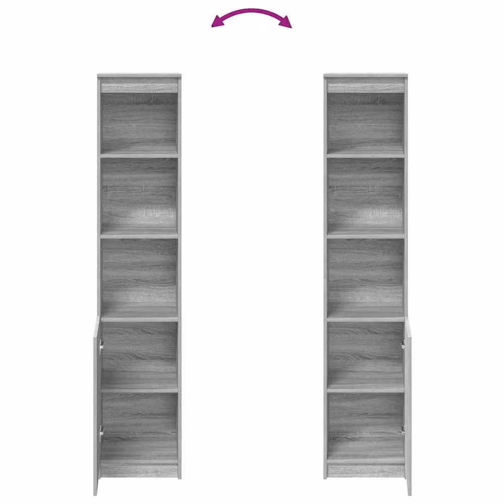 Berkfield Home Grey Sonoma Highboard W/D/H: 37.5 x 35 x 180 cm – 3