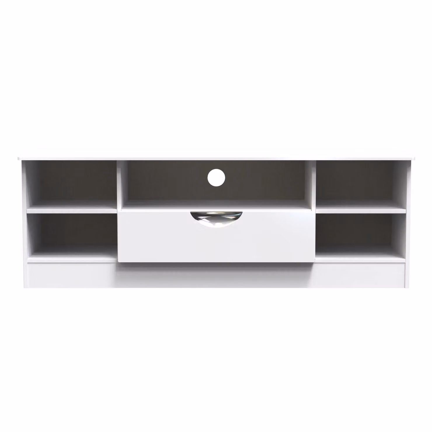 2 U Holborn Wide 1 Drawer TV and Media Unit in White Glossy Finish – 2