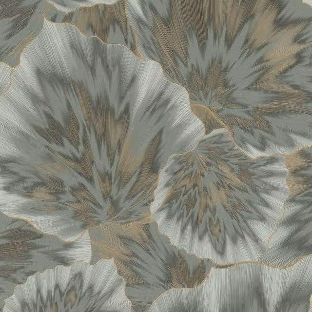 Erismann Bliss Floral Botanical Textured Vinyl Wallpaper in Green