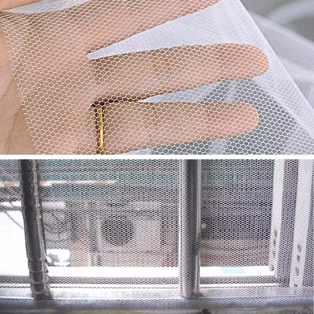 Pawnora White Mesh Window Screen Set with 2 Mesh Nets and 2 Velcro Strips – 2