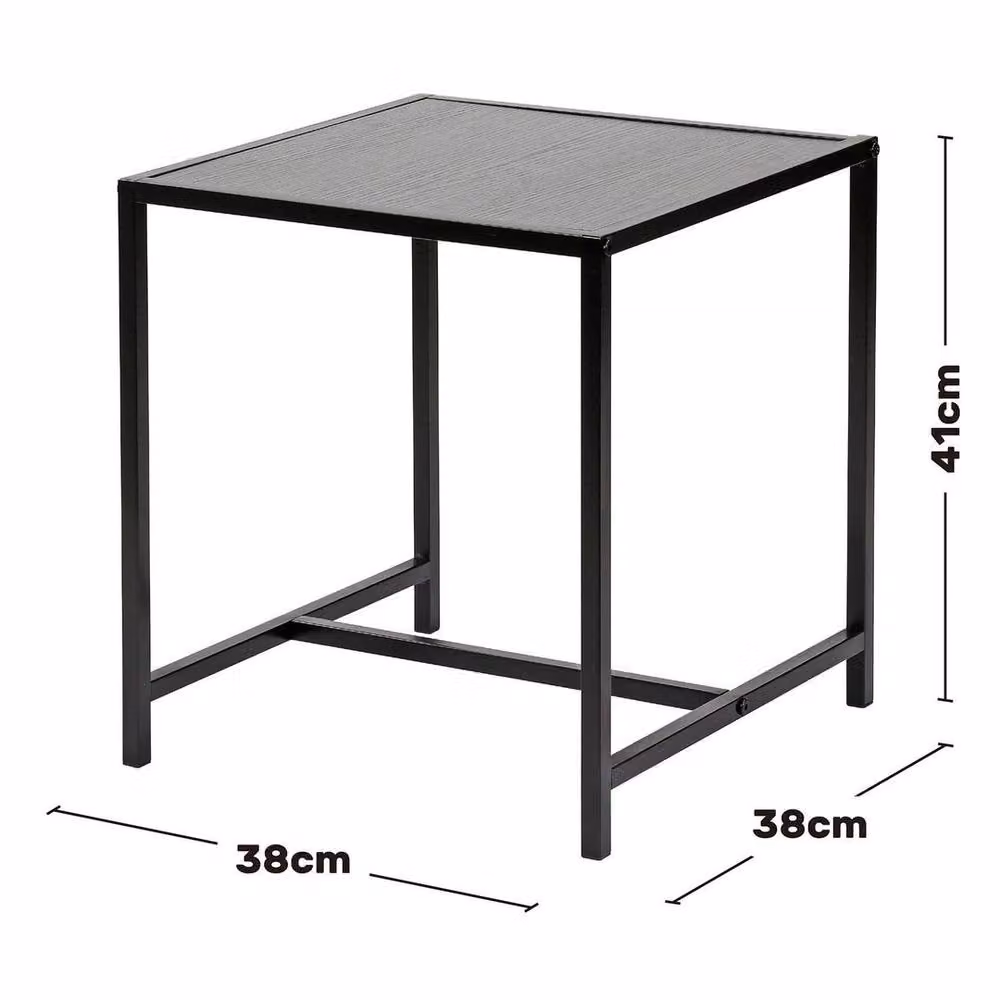 KORVIXA Modern Black Side End Table and Nightstand – 2