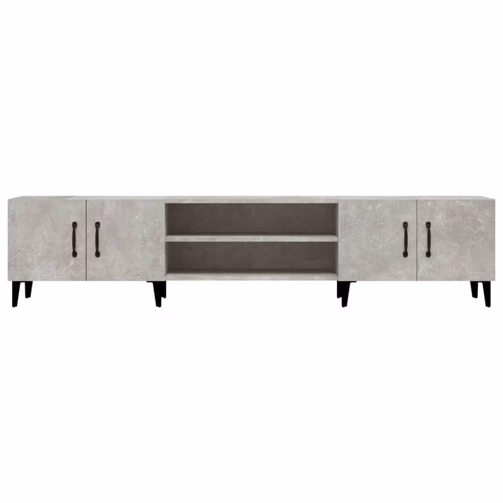Berkfield Home Modern TV Cabinet in Concrete Grey, W/D/H: 180 x 31.5 x 40 cm – 4