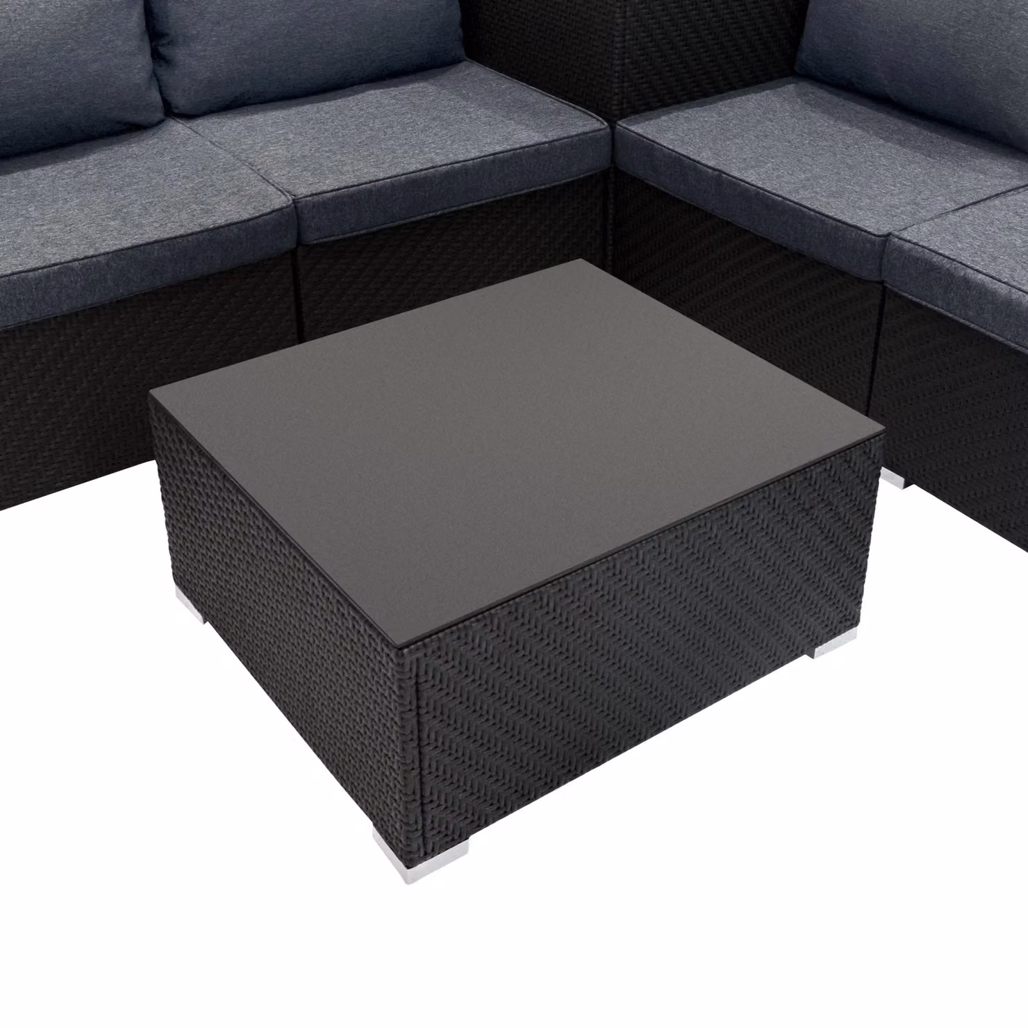 Monstershop Rattan Modular 6 Piece Furniture Set in Black – 5