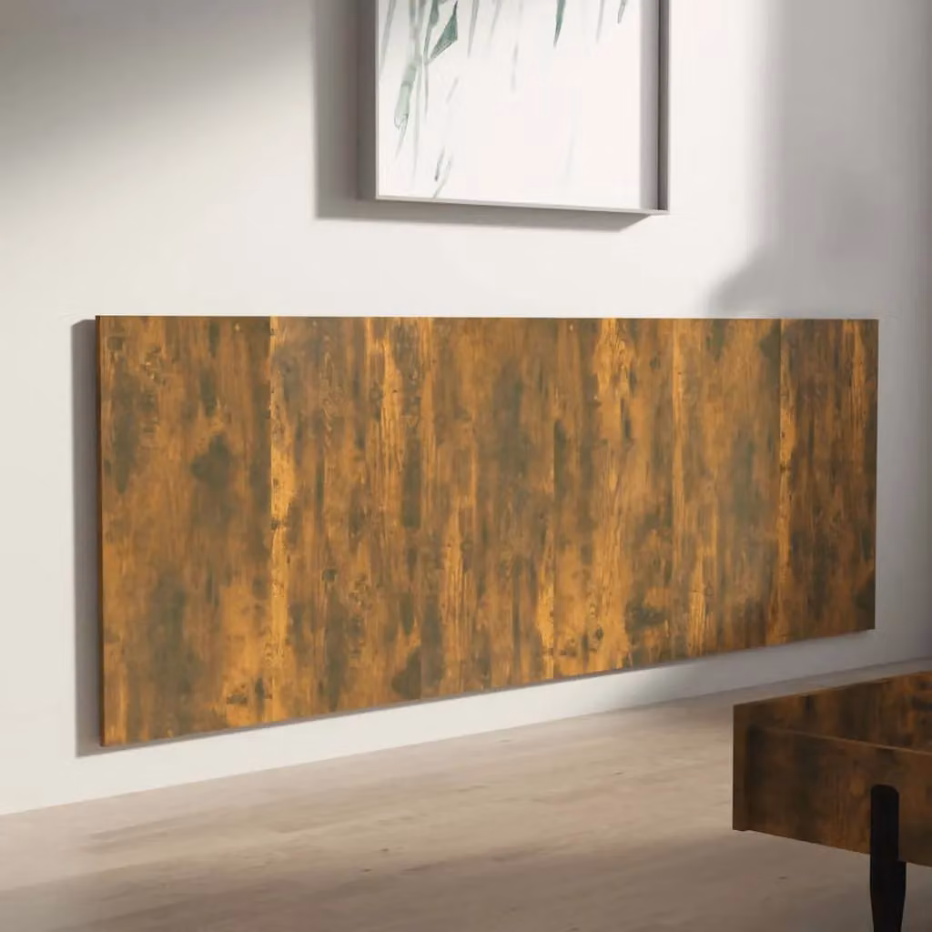 Berkfield Home Smoked Oak Wall Mounted Headboard, Brown, W: 240 cm, D: 1.5 cm, H: 80 cm – 3