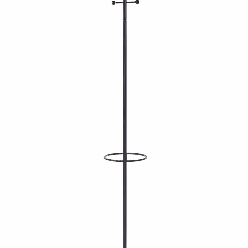 Wyld and Coco Black Matt Steel Freestanding Coat Rack and Umbrella Stand, Height: 180 cm – 2