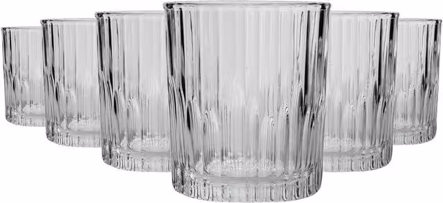 Duralex Transparent Tumbler Glasses, Set of 6, 0.22 l each