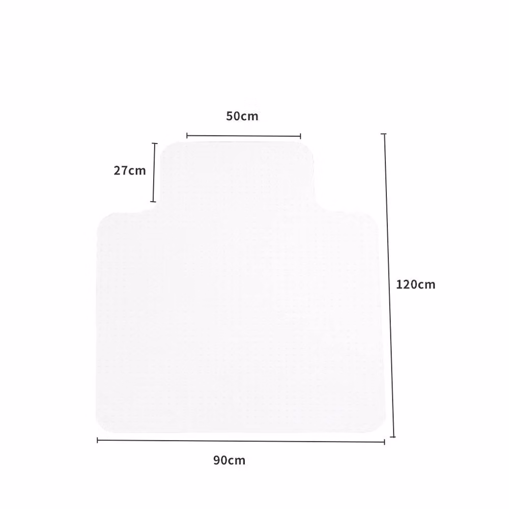 Marlow Clear PVC Office Chair Mat for Hard Floors, W/D: 120 x 90 cm – 6