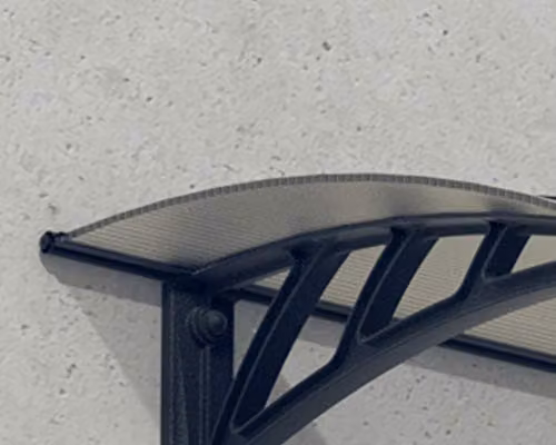 Palram Canopia Neo Twinwall Door Awning Canopy in Grey, W: 76 cm, H: 25 cm, L: 357 cm – 3