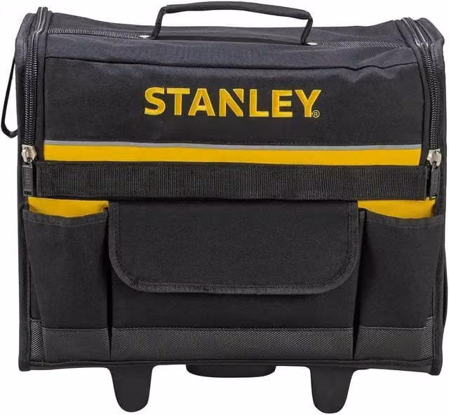 Stanley Wheeled Canvas Tool Bag in Black