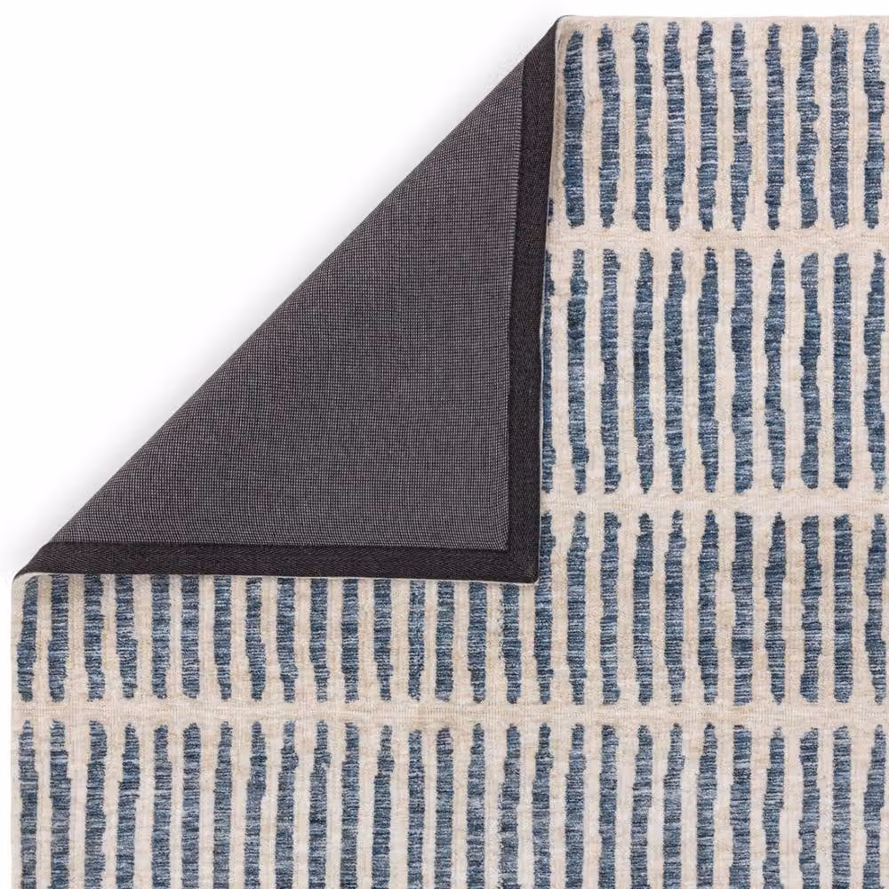 The Rug Shop UK Blue Modern Striped Machine Woven Area Rug, W: 200 cm, D: 290 cm – 3