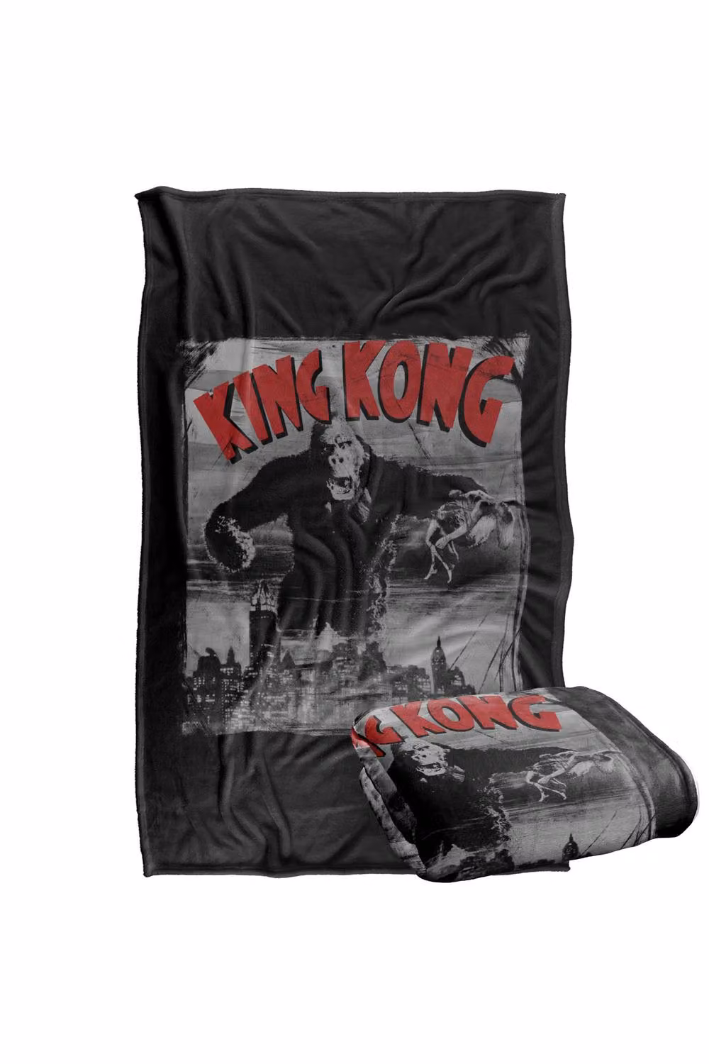 Warner Bros. King Kong City Super Soft Fluffy Polyester Throw Blanket, Multicolour, Large – 2