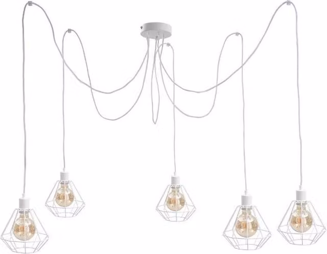 Netlighting Foskal Cluster Pendant Ceiling Light in White with 5x E27 Sockets