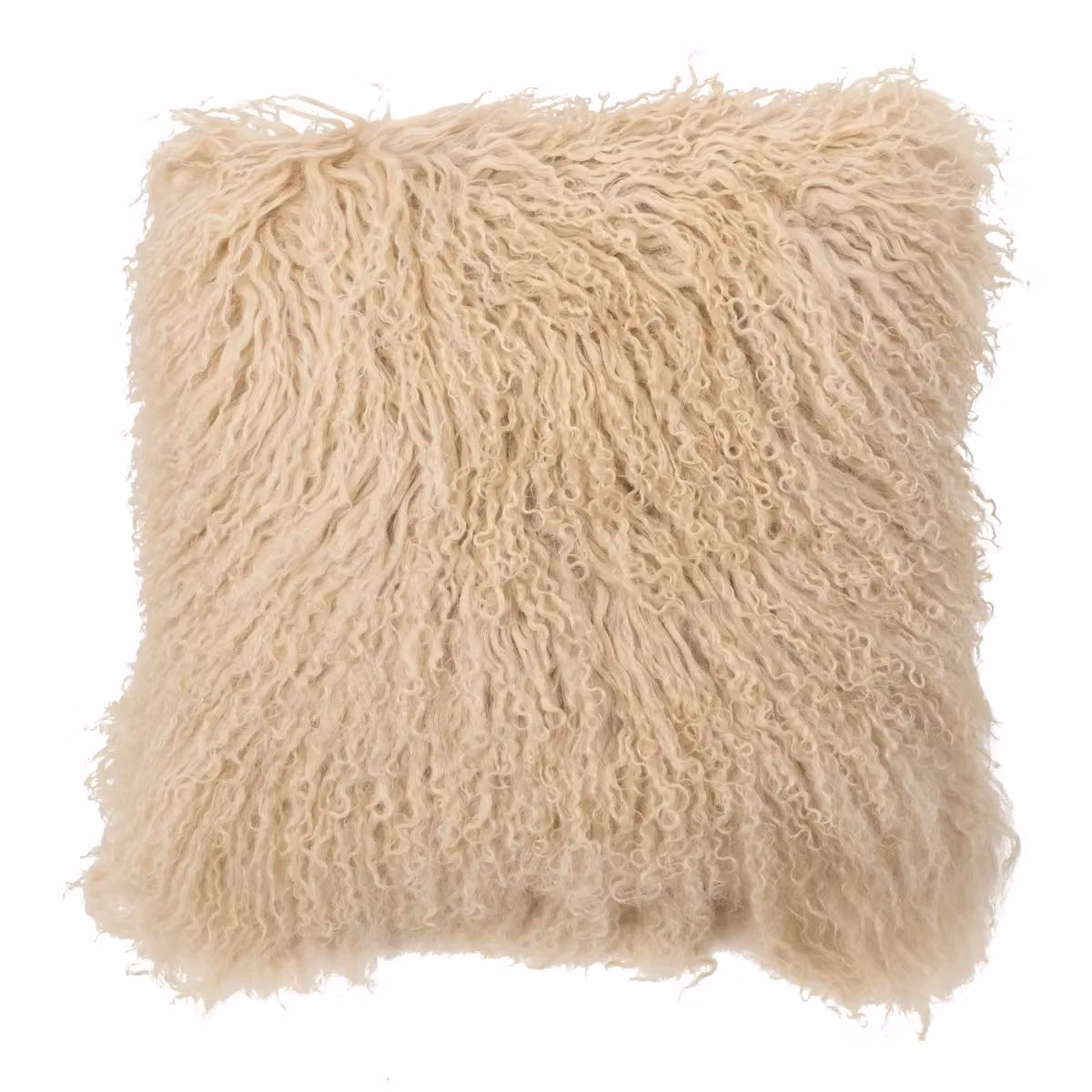 Madison & Mayfair Luxurious Square Fleece and Faux Leather Cushion in Brown and Beige, 50 x 50 cm – 2