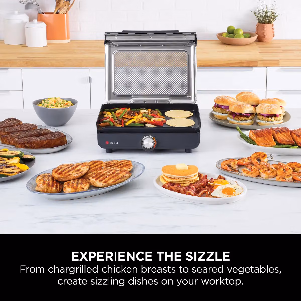 Ninja Sizzle Low Smoke Indoor Grill and Flat Plate GR101UK in Black – 3