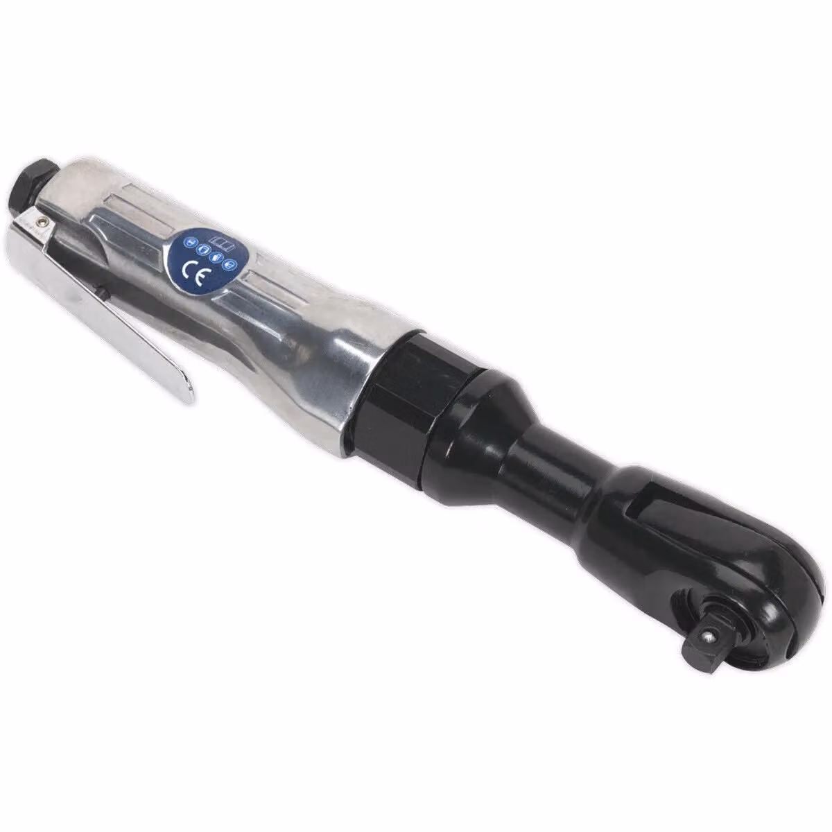 Loops Air Powered Twist-Reverse Ratchet Wrench, 3/8 Inch Sq Drive, Silver and Multicolour Steel – 3