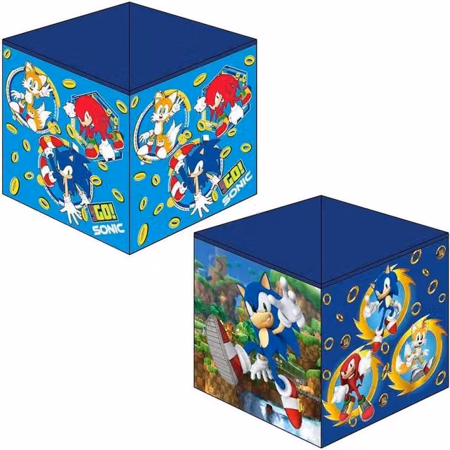 Sonic the Hedgehog Fabric Storage Box Pack of 2 in Blue and Multicolour