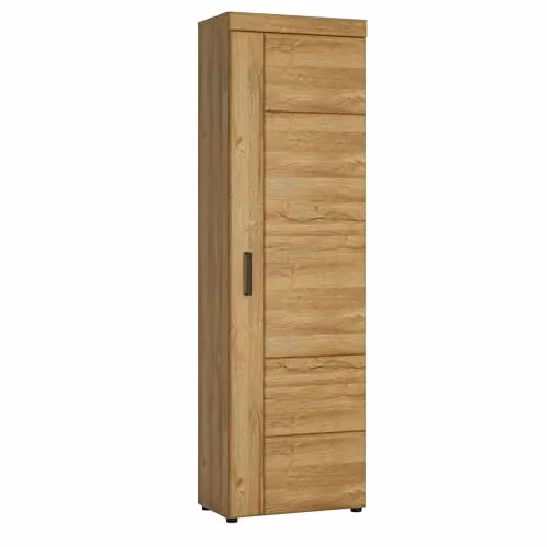 Furniture To Go Cortina Tall Cupboard, Right Hand, Antique Brown Oak, H 195.0 x W 52.9 x D 37.4 cm – 2