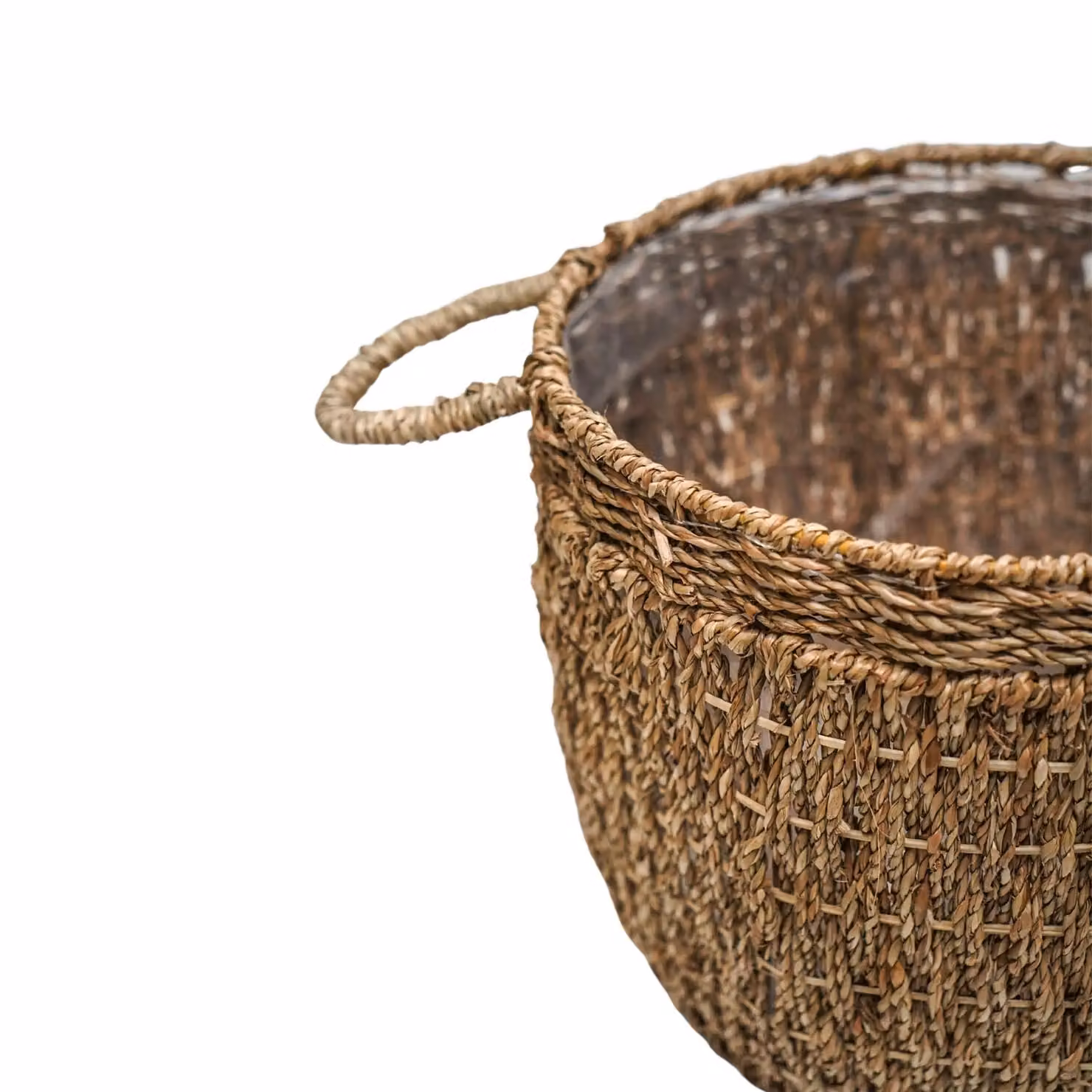 Ivyline Seagrass Lined Planter Basket Set of 2 in Beige, Sand and Brown – 3