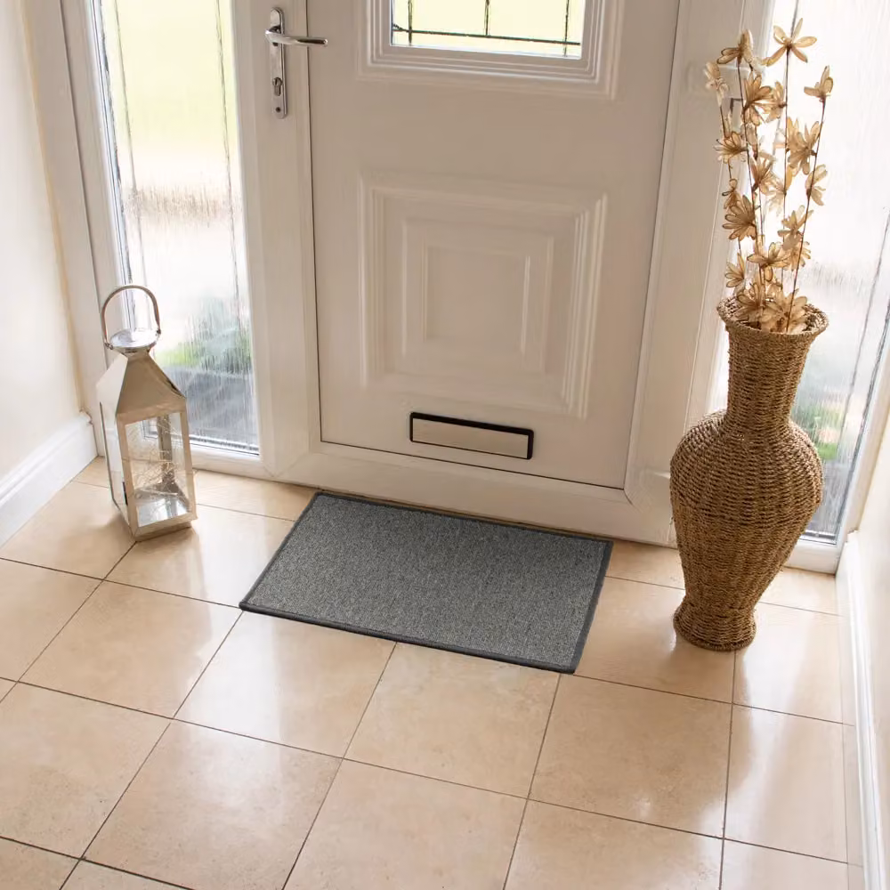 JVL Eden Machine Washable Non-Slip Latex Backed Doormat, Grey, W: 40 cm, D: 60 cm – 6