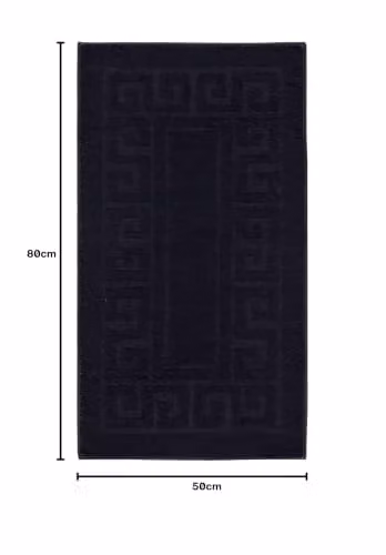 Desire Rugs Ivy Greek Key Non-Slip Machine Washable Kitchen Door Mat, Black, W: 50 cm, D: 80 cm – 2