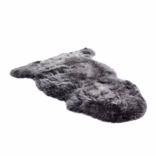 Infinity Leather Genuine Sheepskin Wool Rug in Grey, W 90 cm x D 60 cm – 6