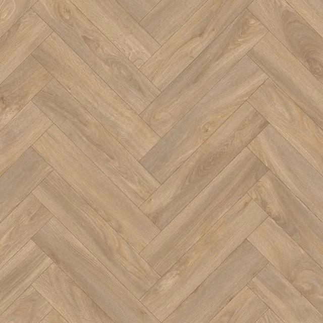 Vinyl Flooring UK Brown Herringbone Wood Effect Vinyl Flooring, W: 200 cm, D: 600 cm