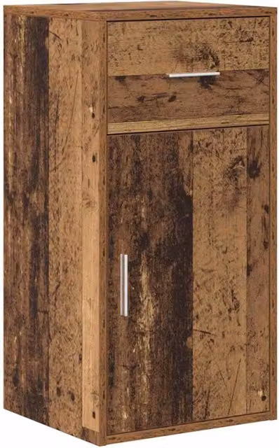 Berkfield Home Brown Rustic Storage Cabinet with Hinged Doors and Internal Drawers