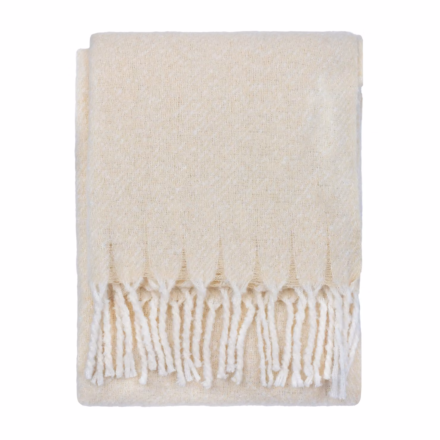 Wylder Nature Isla Woven Throw with Fringes in Beige, W/D/H: 130 x 180 cm – 2