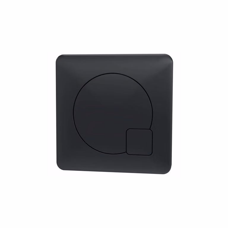 Nuie Square Dual Flush WC Push Button in Matt Black
