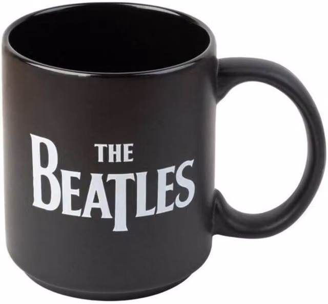 Grupo Erik The Beatles Ceramic Mug, Black, 350ml