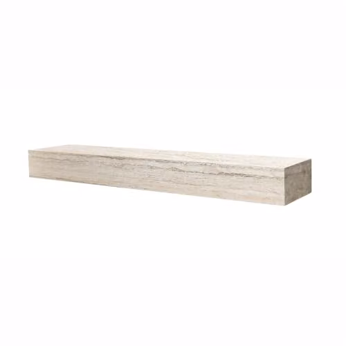 OHS Modern Wall Mounted Floating Accent Shelf in Beige Travertine Stone – 2