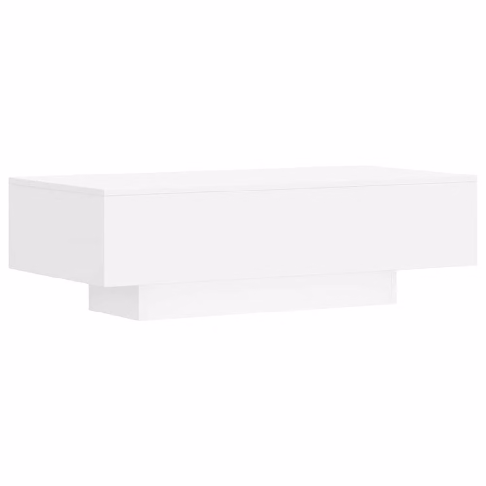 Berkfield Home Modern White Rectangular Coffee Table in Engineered Wood W/D/H: 100 x 49.5 x 31 cm – 2