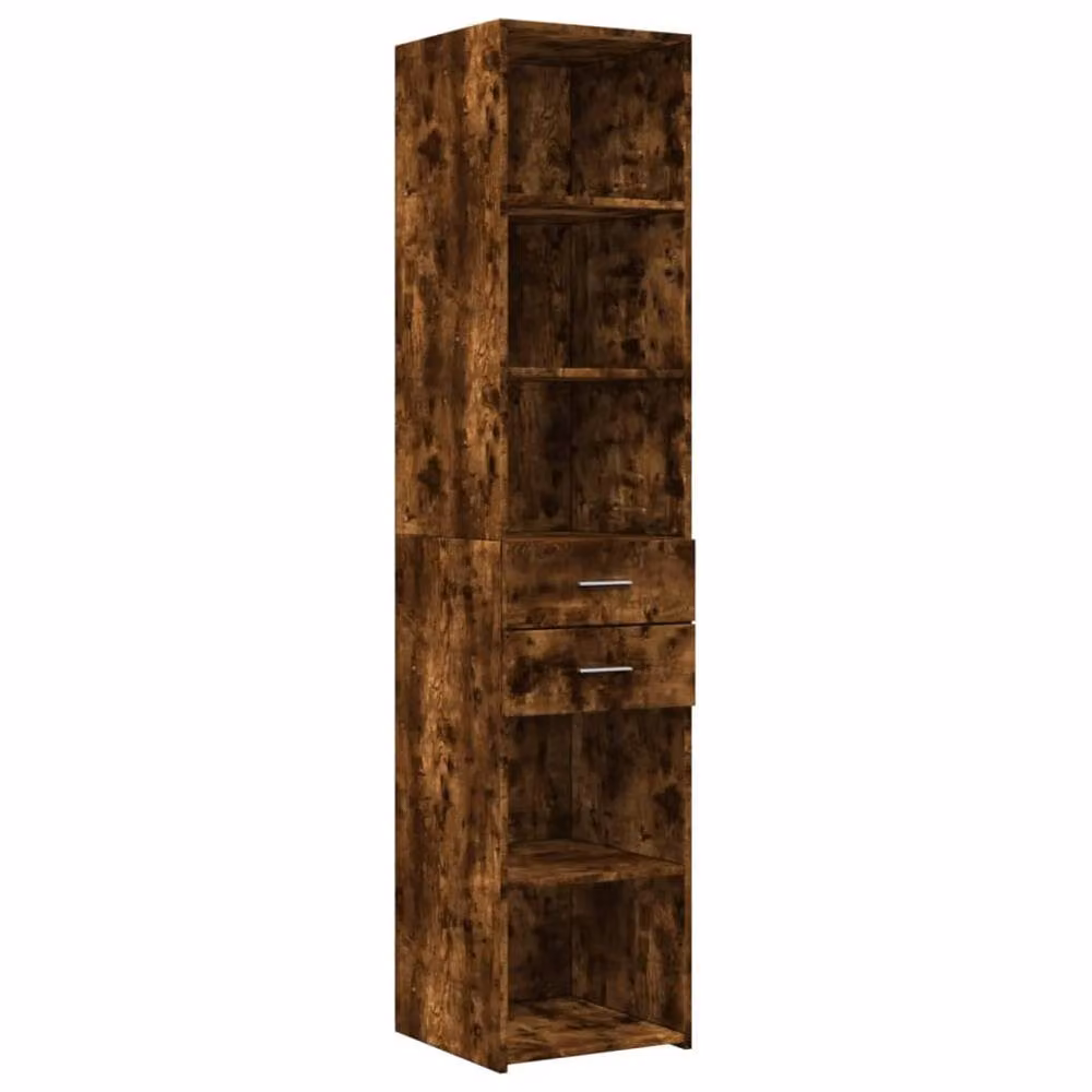 Berkfield Home Smoked Oak Highboard in Brown, W: 40 cm, D: 42.5 cm, H: 185 cm – 2
