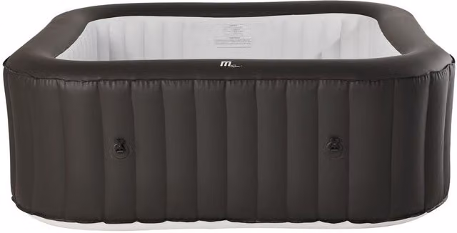 MSpa Vito Inflatable Square Hot Tub for 6 People, Black