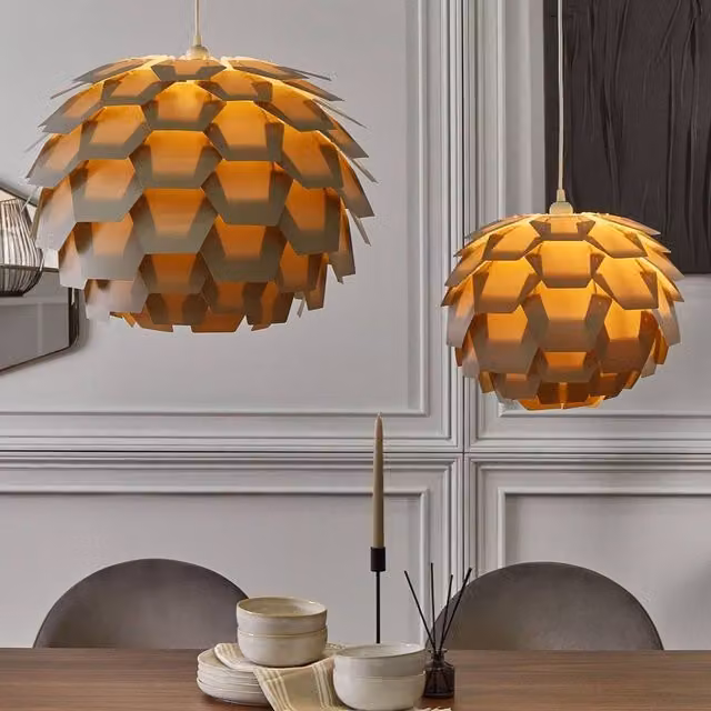 Wyld and Coco Grey Pinecone Suspended LED Pendant Lamp