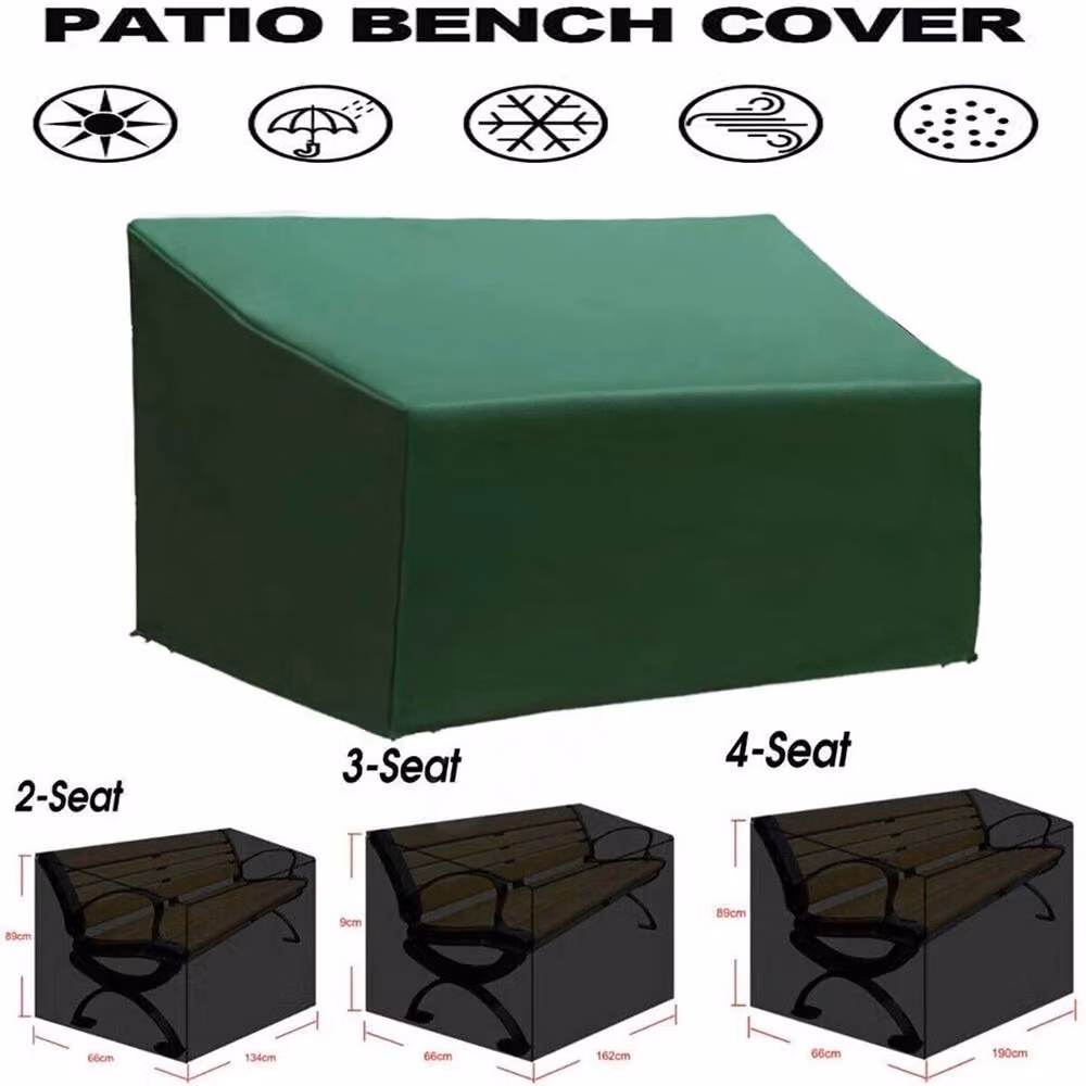 Nordara Heavy Duty Waterproof 3 Seater Garden Bench Cover in Green – 3