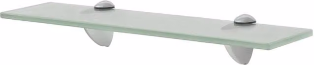 Berkfield Home Transparent Glass Floating Shelf, W: 40 cm, D: 20 cm