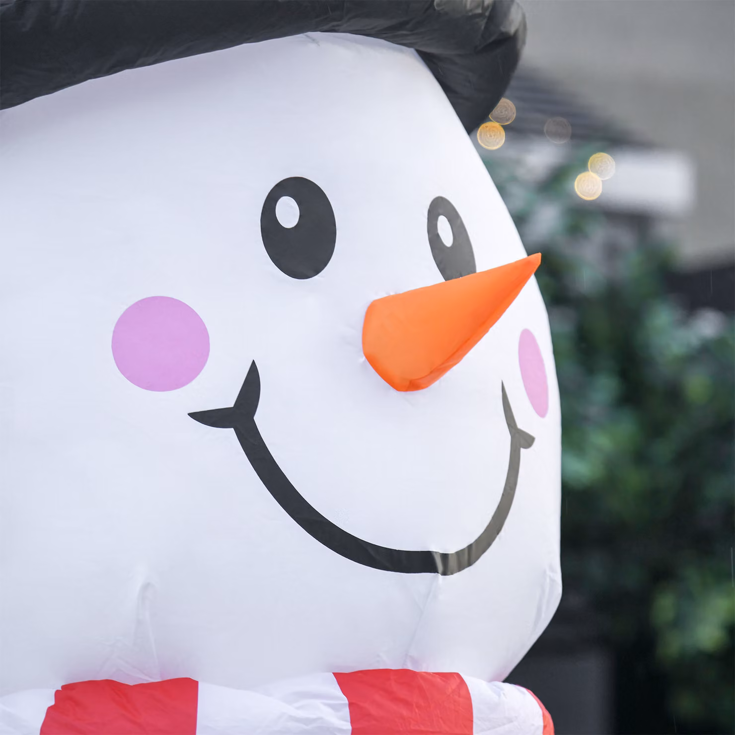 HOMCOM 2.4m Tall Inflatable Christmas Snowman with Street Lamp, Lighted White Decoration for Indoor and Outdoor Garden Use – 7
