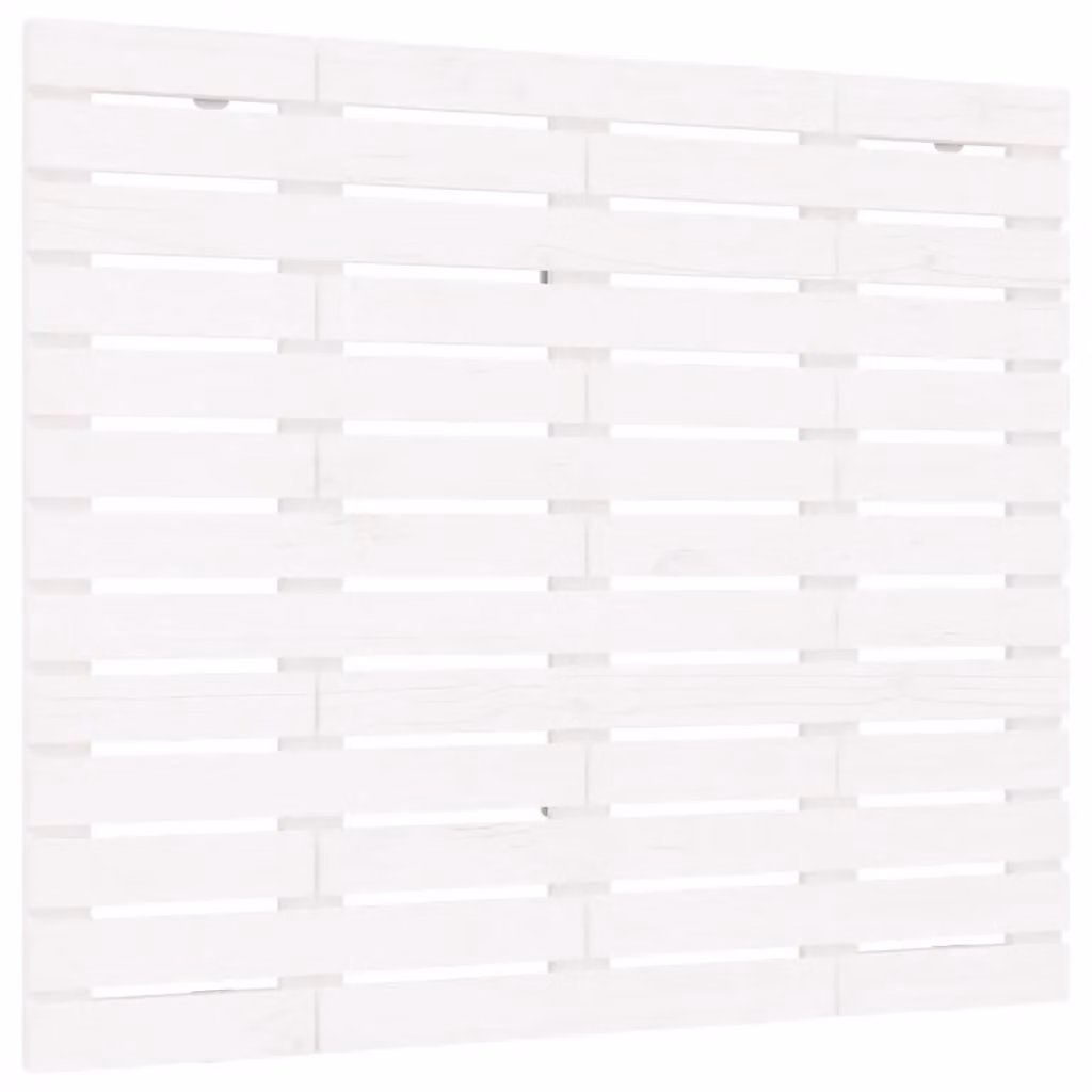 Berkfield Home White Rustic Solid Wood Pine Wall Headboard W: 146 cm, D: 3 cm, H: 91.5 cm – 2