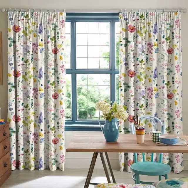 Bluebellgray Tetbury Made To Measure Blackout Cotton Floral Curtains in Multicolour