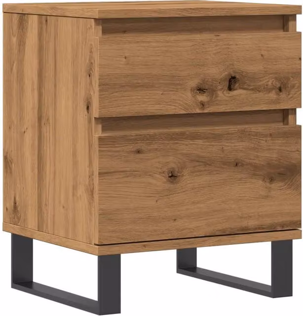 Berkfield Home Artisan Oak Bedside Cabinet in Brown, W/D/H: 40 x 35 x 50 cm – 1