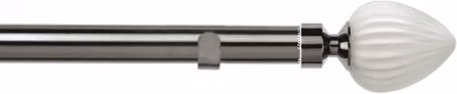 New Edge Blinds Grey Eyelet Curtain Pole Set, 190 cm