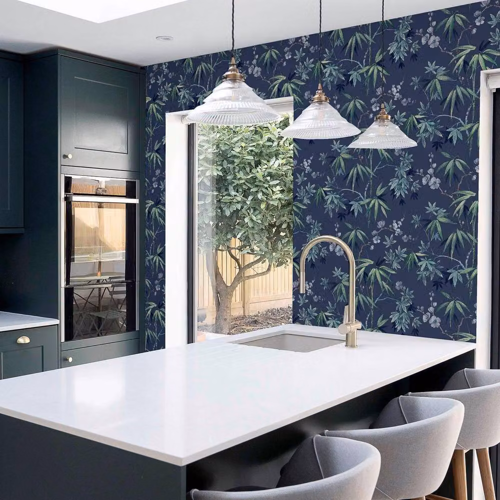 Arthouse Jasmine Garden Floral Botanical Wallpaper in Blue, Green and Purple – 6