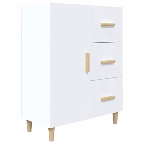vidaXL White Matt Sideboard in MDF, W/D/H: 69.5 x 34 x 90 cm