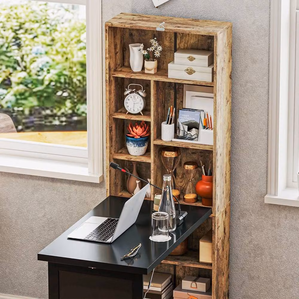 Havendro Convertible Writing Desk with Blackboard in Brown – 6