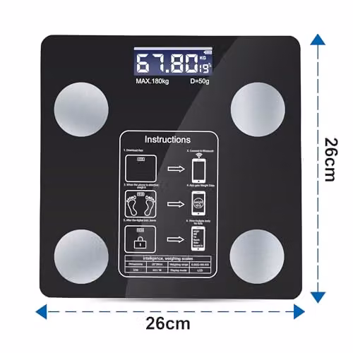 ATEK Digital Smart Body Weight Scale with Bluetooth App Control and BMI Monitor, White – 2